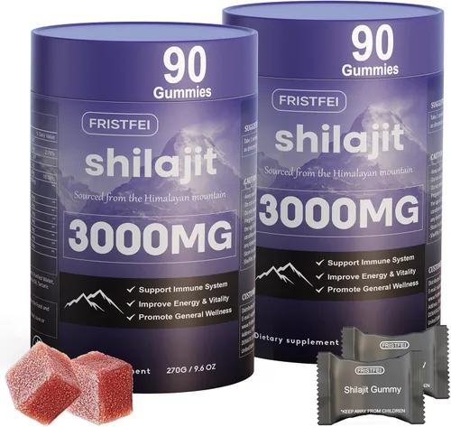 Vista 10 de Gomitas puras de Shilajit del Himalaya para hombres y mujeres, 100% naturales y orgánicas, más de 85 minerales traza y ácido fúlvico, 30