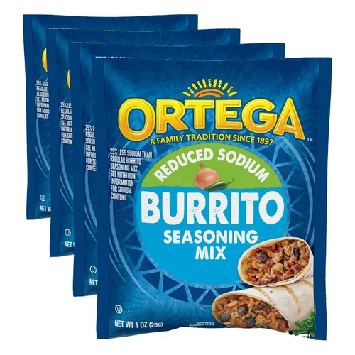 Vista 12 de Ortega Mezcla de condimentos, 40% menos de tacos de sodio, 1 onza