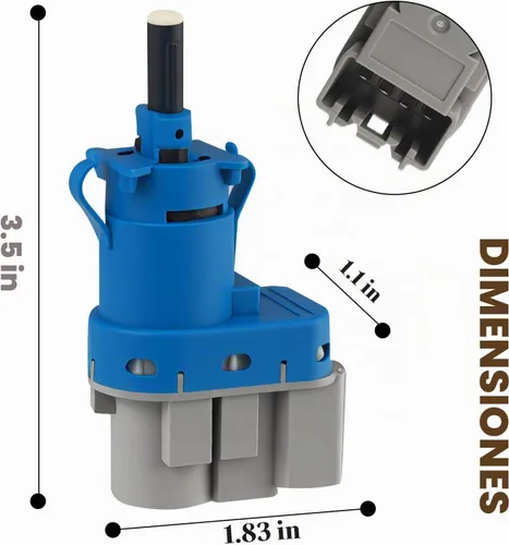 Vista 2 de Interruptor de luz de freno de automóvil OEM 4838697, interruptor de freno de 4 pines compatible con Mercury/Ford/Mazda/Lincoln, accesorios