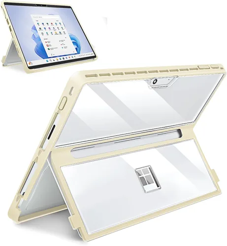Vista 20 de Funda para Microsoft Surface Pro 11/10/9/8 de 13 pulgadas, con cubierta de soporte, correa de mano, funda resistente todo en uno compatible con Negro