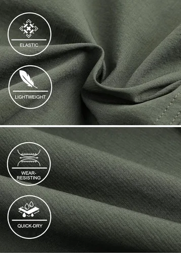 Vista 5 de Surenow Pantalones deportivos ligeros para hombre, de secado rápido, pantalones de senderismo para entrenamiento, pantalones deportivos para hombre
