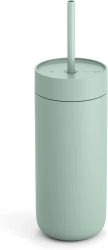 Vista 12 de Fellow Carter - Vaso de cerámica fría con forro de 16 onzas con tapa con popote, sin BPA No Metallic Taste, Cold 18 Hours, Stainless Steel