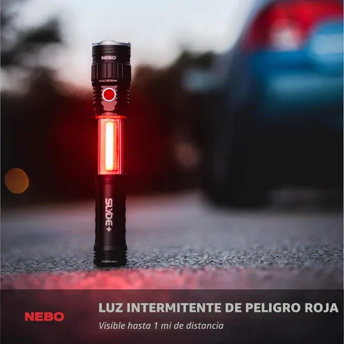 Vista 6 de Nebo Slyde+ (Plus) 6525 linterna LED 300 lúmenes, doble luz, base magnética