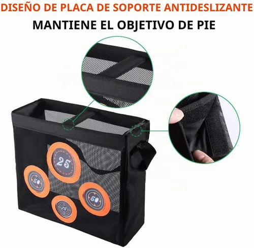 Vista 3 de Hely Cancy - Bolsa de almacenamiento de malla portátil para juguetes de práctica de tiro con objetivo compatible con dardos Nerf para niños de 6
