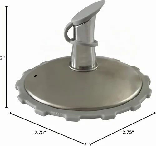 Vista 8 de Jarware Tapa de cruet de aceite de acero inoxidable, tapa de boquilla