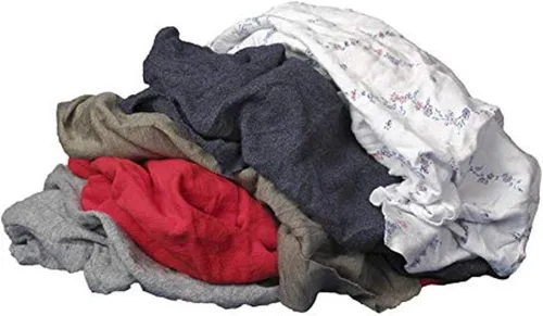 Vista 8 de Buffalo Industries (10085PB) Trapos de tela de camiseta multicolor reciclados, bolsa de 50 lb., trapo multiusos para limpieza, derrames de pintura