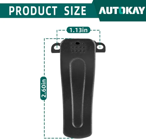 Vista 2 de AUTOKAY Clip de cinturón para RETEVIS H-777 BF-666S, BF-777S, BF-888S Model Radio+Tracking