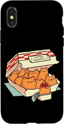 Vista 5 de iPhone 16 Kitten Nuggets Cute Fast Food Cat Shape Foodie Case
