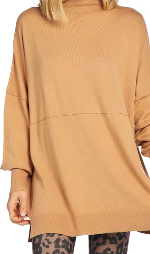Vista 7 de Mud Pie Rivers - Suéter de gran tamaño con cuello alto falso para mujer