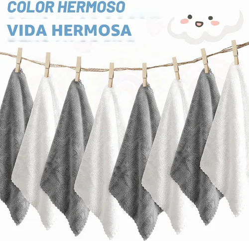 Vista 4 de Mixweer - Paquete de 40 paños para eructos para bebé, 20 x 10, gris claro