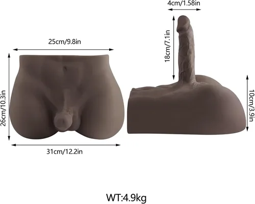 Vista 2 de Consoladores enormes para hombre, masturbador realista con consolador flexible y entrada anal apretada, juguetes sexuales para adultos