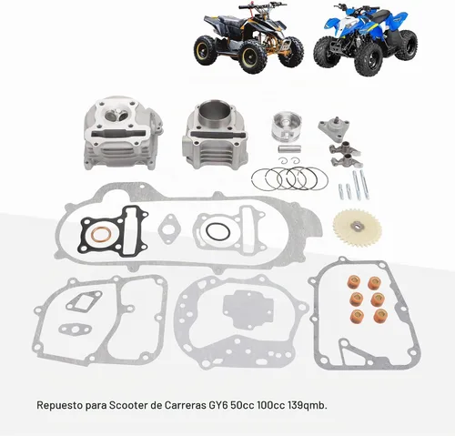 Vista 7 de Kit de reconstrucción de cilindro de gran agujero Goofit GY6 50 cc 139QMB para Scooter Válvula 2.519 pulgadas.