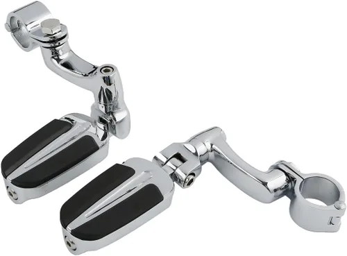 Vista 44 de TCT-MOTORPARTS Soportes de clavijas de pie de barra de carretera negro para Harley Touring 22/25/32/1.378 in