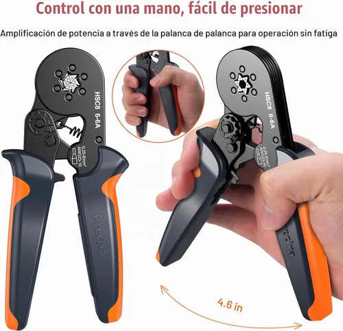 Vista 7 de Kit de herramientas de crimpado de ferrules Preciva con 1900 piezas de conectores de alambre, kit de crimpado de terminales de alambre de trinquete