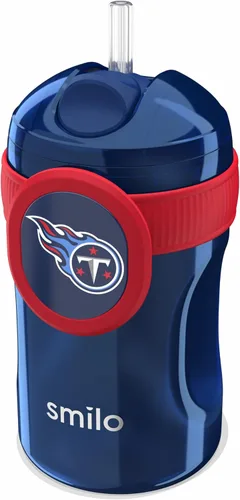 Vista 36 de Smilo Vaso con popote de Arizona Cardinals con licencia oficial de la NFL, para bebés y niños pequeños, con popote de silicona ponderado y capacidad