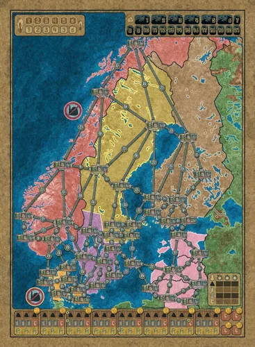 Vista 3 de Rio Grande Games Juego de mesa de estrategia de expansión de red eléctrica Europa del norte Reino Unido Irlanda Recargado