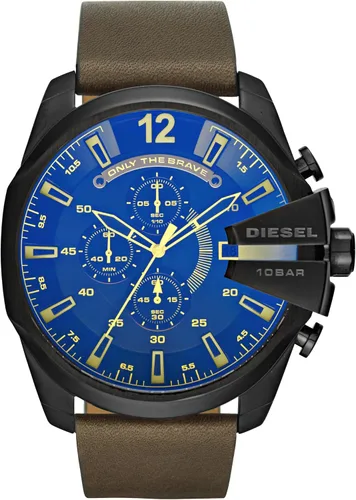 Vista 12 de Diesel Mega Chief Reloj de acero inoxidable para hombre con movimiento analógico o digital