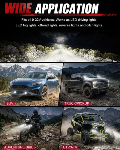 Vista 7 de OFFROADTOWN 4 Inch 160W LED Pods Light LED Cubes Offroad LED Driving Light