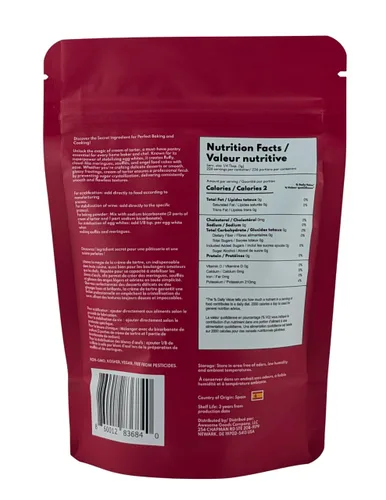 Vista 2 de AROMACRAVE Cream of Tartar Powder, High-Purity Potassium Bitartrate for Baking & Cooking, Stabilizes Egg Whites, Prevents Sugar Crystallization