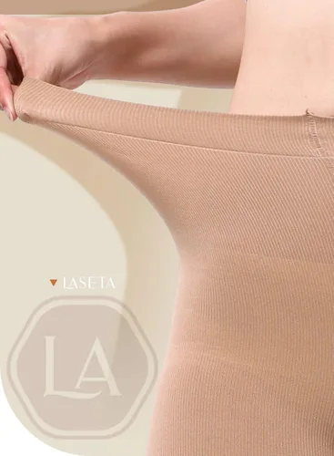 Vista 5 de LASETA Medias para mujer, 120D, con control superior, pantimedias opacas para invierno, 2 pares