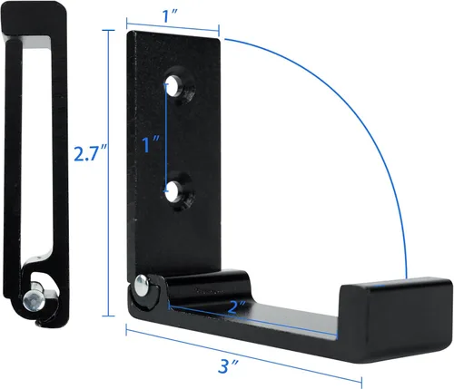 Vista 3 de Aynoo Gancho plegable para abrigos, 2 ganchos de pared plegables, ganchos de metal resistente para toallas, paquete de 2