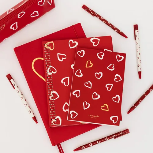 Vista 8 de kate spade new york Estuche para lápices y bolígrafos con artículos de oficina para adultos, bolsa con cremallera que incluye 2 lápices, sacapuntas