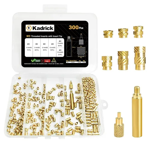 Vista 13 de 300 piezas de inserciones roscadas M2 M2.5 para plástico con puntas de ajuste térmico, kit de inserciones de ajuste térmico M2 y M2.5, inserciones
