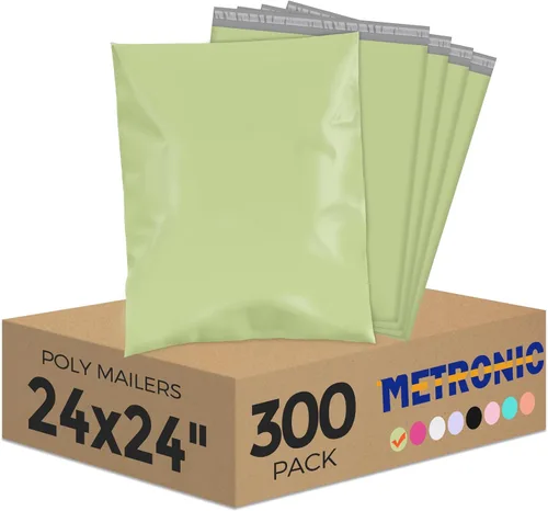 Vista 30 de Metronic 100 unidades de sobres de polietileno de 24 x 24 pulgadas, bolsas de envío grandes para ropa, bolsas de correo adhesivas fuertes
