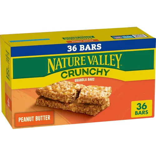 Vista 9 de Nature Valley - Barras de granola crujientes, mantequilla de maní, 12 unidades, 8.94 onzas (6 sobres)
