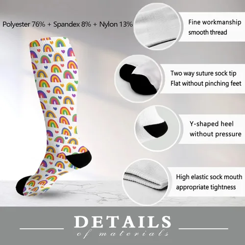 Vista 6 de devor Womens Dress Socks Boot Women Socks Cotton Dress Sock Fashion lesbian gay gay pride bi pride Sock