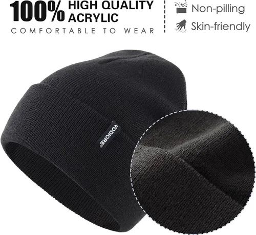 Vista 8 de VODIORE Beanie Hats for Men Women Winter Knit Hat Warm Slouchy Beanies Cuffed Skull Cap