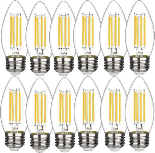 Vista 8 de Bombilla LED B11 regulable para candelabro, base E26, blanco cálido, 6