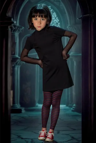 Vista 2 de BesserBay Disfraz de vampiro para niños, 2 piezas, vestido negro de Negro y rojo