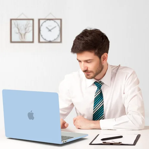 Vista 6 de B BELK Funda compatible con MacBook Air de 13 pulgadas 2022 2021 2020 2019 2018 A2337 M1 A2179 A1932 Touch ID, carcasa rígida de plástico mate