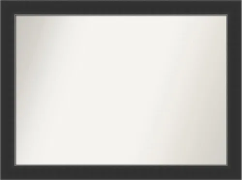 Vista 167 de Amanti Art Espejo personalizado, espejo de baño negro Astor, espejo de pared o espejo de tocador de baño sobre el fregadero (25 x 25 pulgadas)