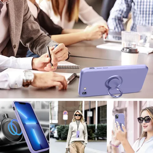 Vista 7 de Funda para Samsung Galaxy A53 5G, con soporte giratorio de 360° Púrpura