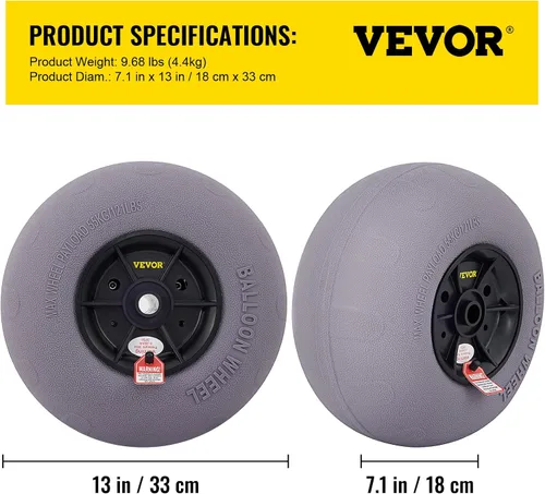 Vista 7 de VEVOR Beach Balloon Wheels