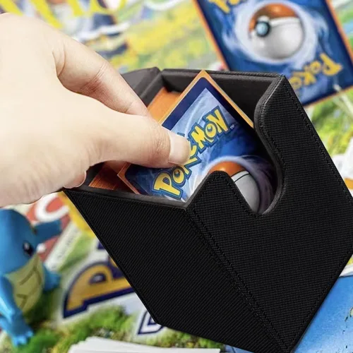 Vista 5 de MTG - Caja de cartas para Commander Deck Box con 2 divisores, caja de almacenamiento de tarjetas para más de 100 tarjetas de una sola manga, soporte