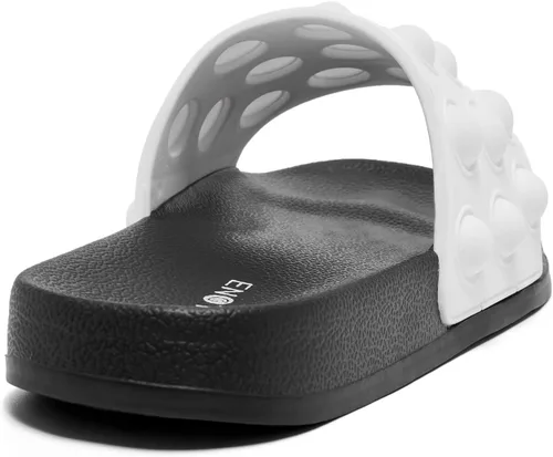 Vista 6 de Engtoy Sandalias para niños y niñas, unisex, ligeras, antideslizantes, puntera abierta, cómodas, para ducha, playa, divertidas sandalias