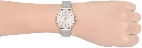 Vista 8 de Armani Exchange - Reloj de cuarzo de acero inoxidable para mujer con correa de cuero