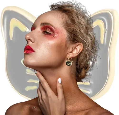 Vista 3 de Pendientes de Halloween para mujer, aretes de otoño esmaltados de moda