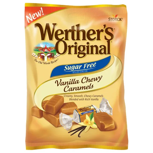 Vista 7 de Werther's Original Caramelo masticable sin azúcar, bolsas de 1.46 onzas (paquete de 12)