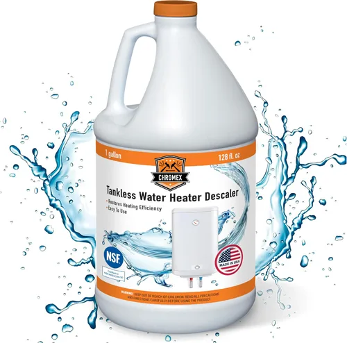 Vista 8 de Chromex - Solución para desincrustar calentadores de agua sin tanque Desincrustante altamente efectivo, 1 galón
