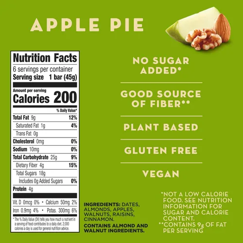 Vista 2 de Larabar - Barras de frutas y nueces, sin gluten y veganas, 9.6 onzas, 6