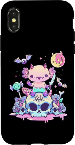 Vista 5 de Pastel Goth Axolotl Creepy Gothic Kawaii Anime Aesthetic Case for iPhone 16
