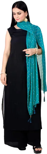 Vista 7 de Chandrakala Chal Dupatta de gasa para mujer, chal envolvente Chunni, beige (D191-P)