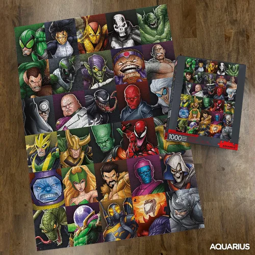 Vista 3 de AQUARIUS Marvel Puzzle Supervillains - Rompecabezas de 1000 piezas, mercancía y coleccionables con licencia oficial de Marvel, sin deslumbramiento