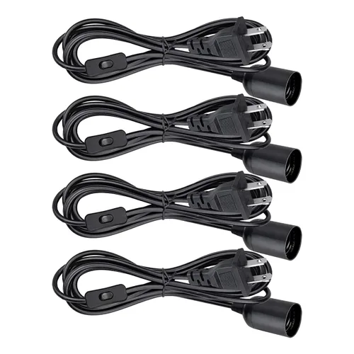 Vista 9 de Cable de luz colgante colgante - Enchufe de bombilla con cable E26/E27 enchufe de luz, cable de linterna colgante de extensión con interruptor