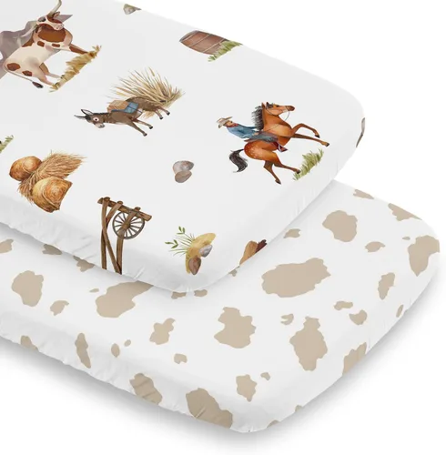 Vista 17 de Sweet Jojo Designs Sábanas bajeras para cuna (vaquero bohemio occidental) para niños, guardería infantil, habitación de niños pequeños, tamaño azul