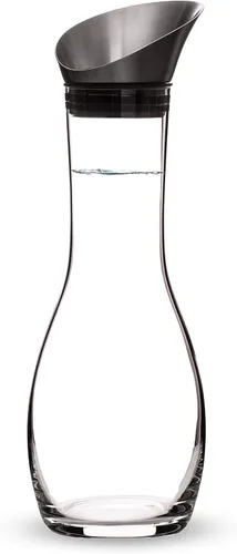 Vista 11 de VitaJuwel Era Five Elements Jarra de agua de cristal con amatista · Calcedonia · Madera petrificada · Cuarzo rosa y ágata Alineación · Puesta a